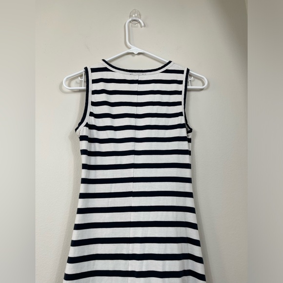 JCrew Women's Soft Cotton High Low Maxi Dress Nautical Navy WhiteStripe Size XXS - Picture 12 of 16
